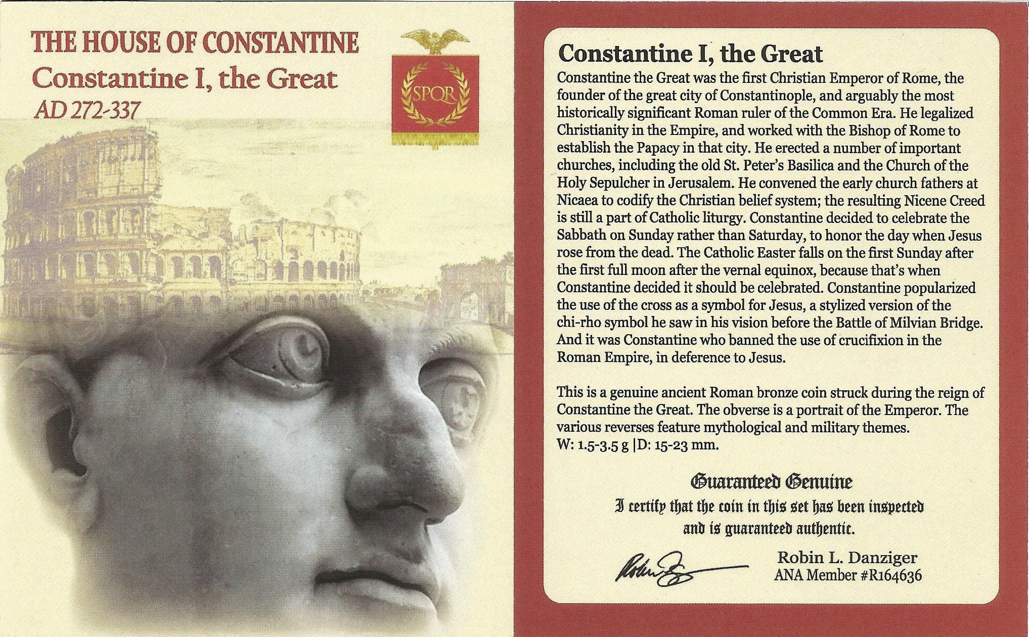 Roman AE of Constantine I, the Great (AD 272-337) NGC(CH-XF