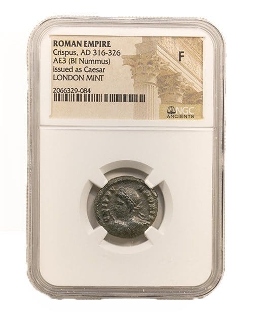 Coins of America: Roman AE3 of Crispus (AD 304–326) – NGC (F)